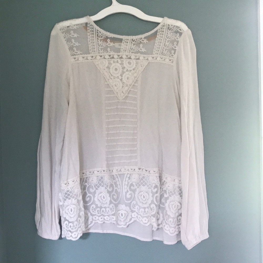 Cream lace top